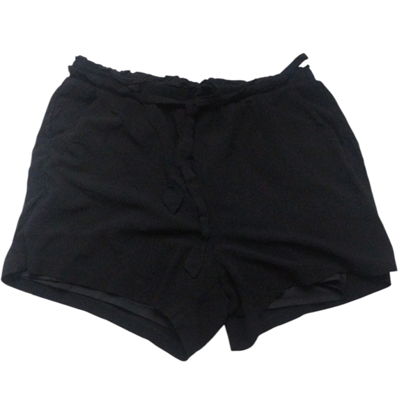 Torrid Black Lined W Tie Belt, Pockets Beach, Leisure, Boho Women's Shorts SZ 1 - Picture 3 of 3